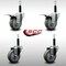Service Caster 3.5'' SS Gray Poly Swivel 3/4'' Expanding Stem Caster Set 2 Total Lock Brakes, 4PK SCC-SSEXTTL20S3514-PPUB-2-S-2-34 - alternate 3